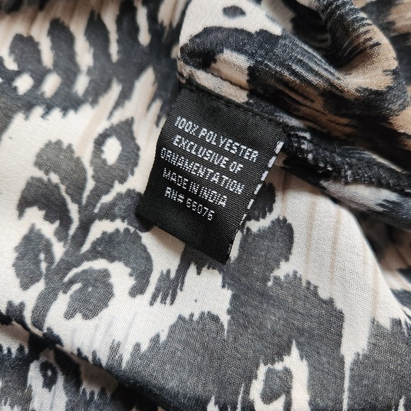 NWT Raviya Blouse Size XL Semi Sheer Beaded Lightweight Neutral Beach Boho Tunic - Picture 6 of 9